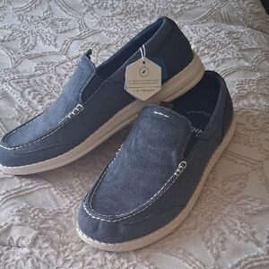 Nunn Bush Navy Slip-On Loafers